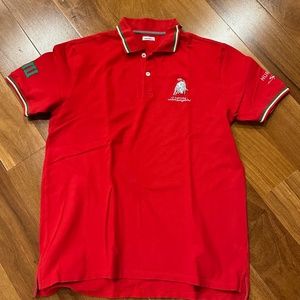 Mens XL red Lamborghini polo purchased at the Lamborghini